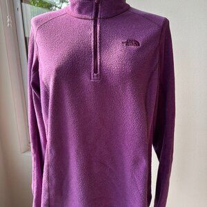 The North Face Women's Glacier 1/4 Zip Lightweight Fleece Pullover Purple Large